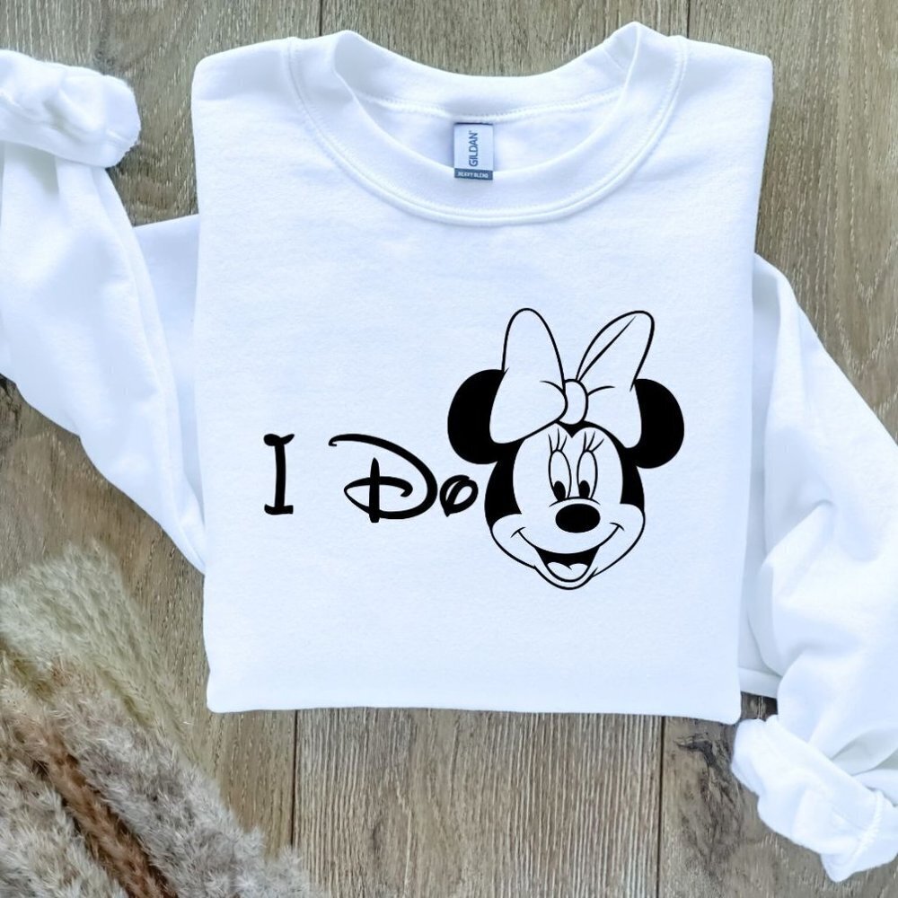 Disney Minnie Mouse "I Do" matching Sweatshirt Sweater